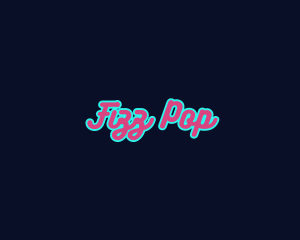 Retro Script Pop Art logo design