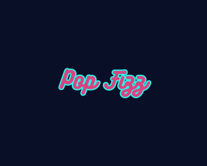 Retro Script Pop Art logo design