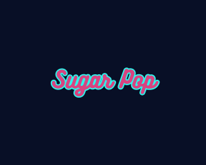 Retro Script Pop Art logo design