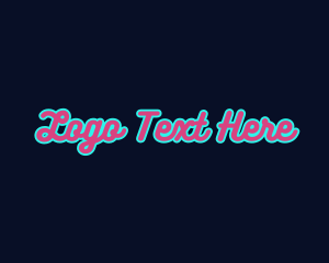 Trendy - Retro Script Pop Art logo design