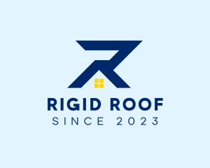 House Roofing Letter R logo design