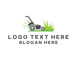 Lawnmower Grass Landscaping logo