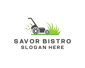 Lawnmower Grass Landscaping logo