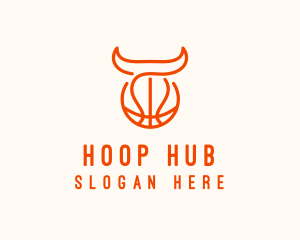 Bull Basketball Team logo design