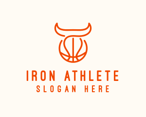 Bull Basketball Team logo design