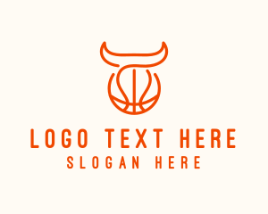 Bull Basketball Team Logo