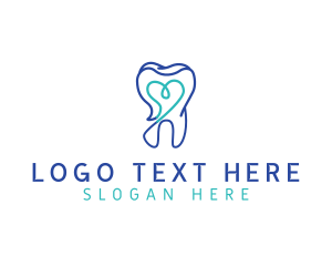 Heart Tooth Dentist Logo