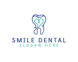 Heart Tooth Dentist logo design