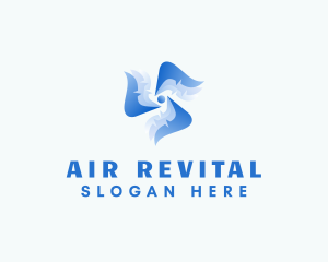 Fan Cooling HVAC logo design