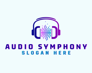 Audio Sound Headset logo design