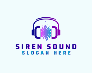 Audio Sound Headset logo design