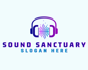 Audio Sound Headset logo design