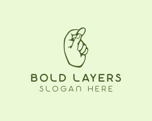 Green Coin Hand logo design