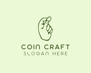 Green Coin Hand logo