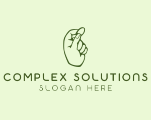 Green Coin Hand logo design