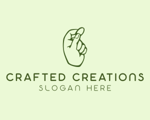 Green Coin Hand logo design