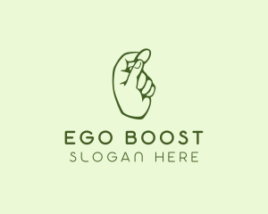 Green Coin Hand logo design