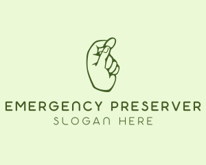 Green Coin Hand logo design