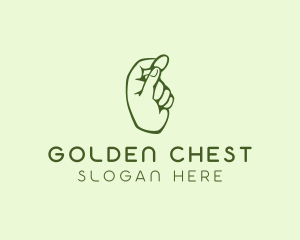 Green Coin Hand logo design