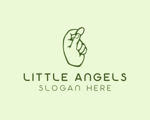 Green Coin Hand logo design