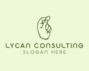 Green Coin Hand logo design