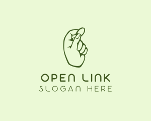 Green Coin Hand logo design