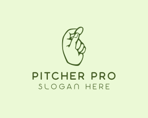 Green Coin Hand logo design