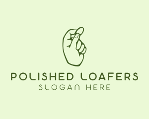 Green Coin Hand logo design