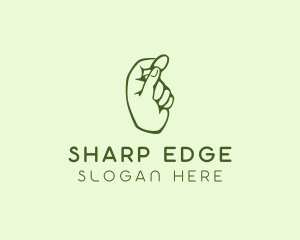 Green Coin Hand logo design