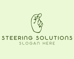 Green Coin Hand logo design