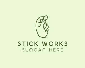 Green Coin Hand logo design