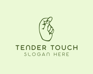 Green Coin Hand logo design