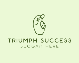 Green Coin Hand logo design