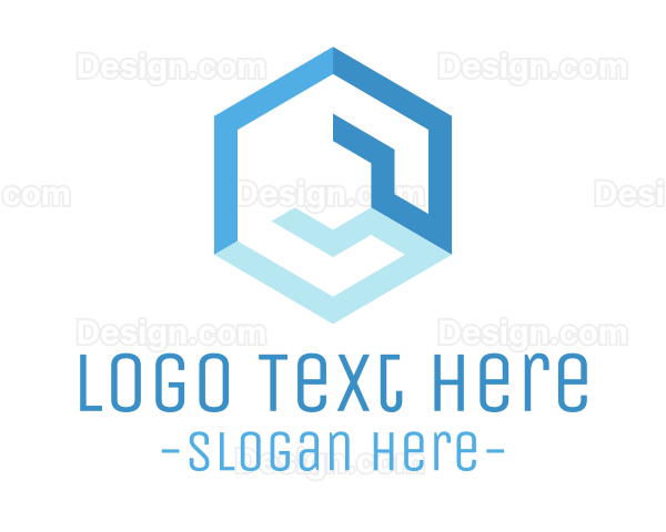 Blue Hexagonal Wrench Logo