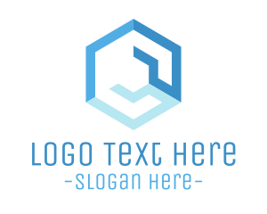 Blue Hexagonal Wrench logo design