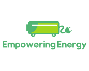 Green Electric Car Charger logo design