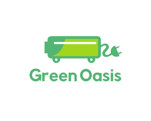 Green Electric Car Charger logo design