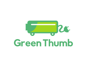 Green Electric Car Charger logo design