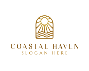 Wave Sun Resort logo design