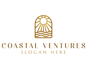 Wave Sun Resort logo design