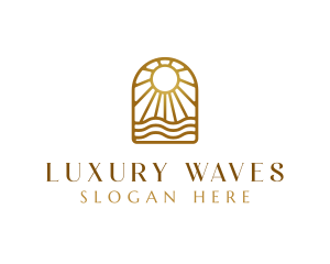 Wave Sun Resort logo design