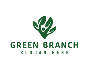 Green Tree Leaf logo design