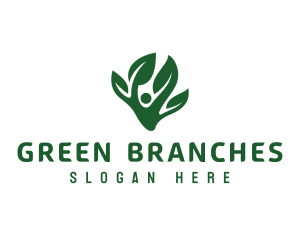 Green Tree Leaf logo design