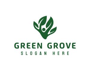 Green Tree Leaf logo design