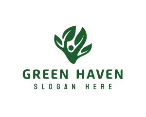 Green Tree Leaf logo design