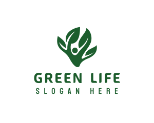 Green Tree Leaf logo design