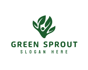 Green Tree Leaf logo design
