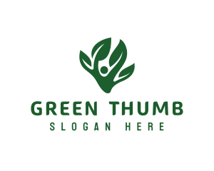 Green Tree Leaf logo design