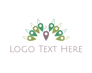Exotic - Abstract Peacock Place logo design