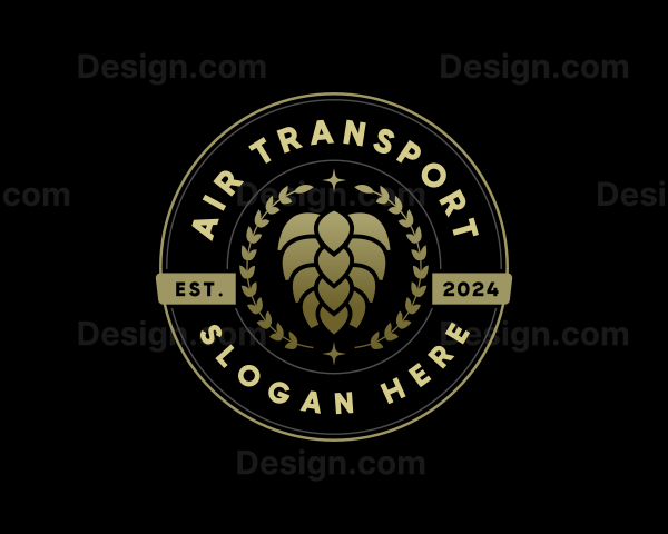 Beer Hops Wreath Logo